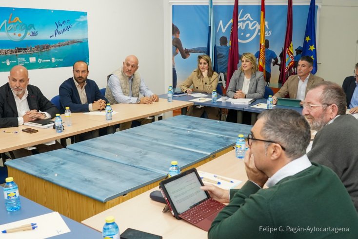 Hostecar, los Ayuntamientos de Cartagena y San Javier preparan un plan de infraestructuras para mejorar La Manga