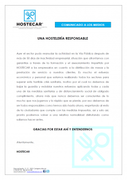 Una hostelería responsable
