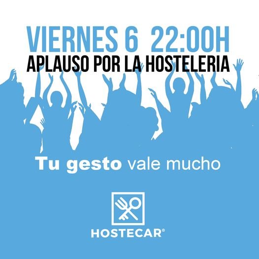 Aplausos en apoyo a la hostelería